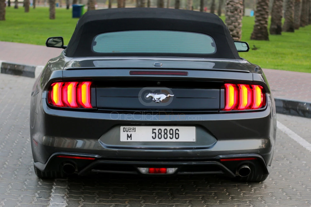 Red Ford Mustang EcoBoost Convertible V4 2019 for rent in Dubai 9